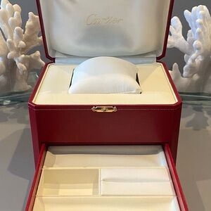Cartier Red and Cream Jewelry Box